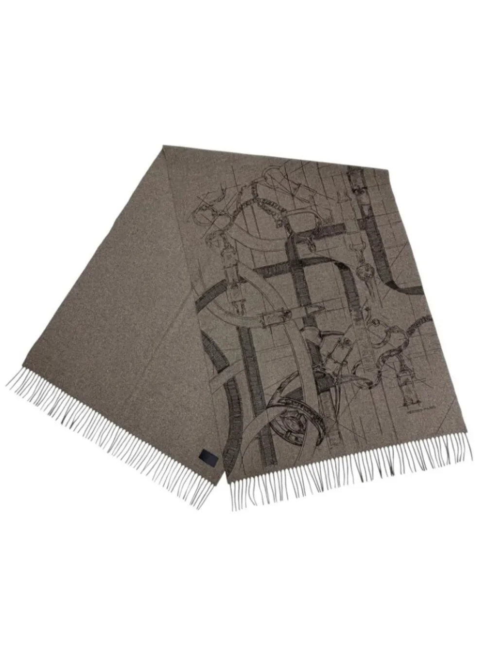 Hermes 100% 272800 Scarves Gray